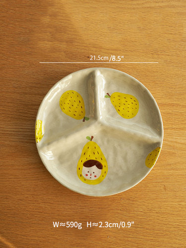 Cute Cartoon Divided Fruit Plates Bowls - PeauleyHome