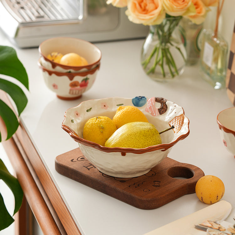 2025 New Arrival Adorable Underglazed Noodle Bowl Plate Set