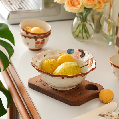 2025 New Arrival Adorable Underglazed Noodle Bowl Plate Set