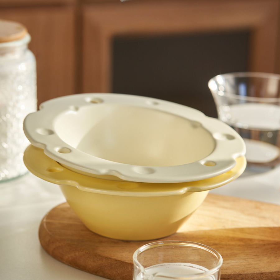 Cream Style Ceramic Bowls for Cereal or Fruits