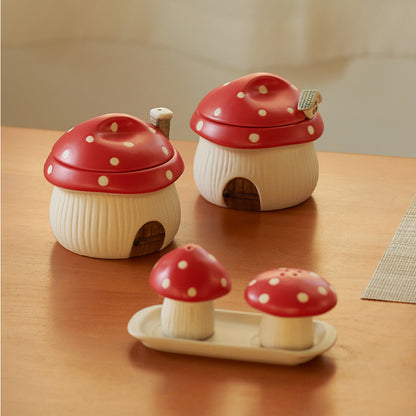 Original Mushroom Theme Ceramic Seasoning Pots - PeauleyHome