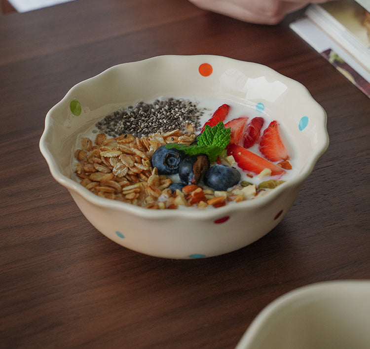 Ceramic Bowl for Salad Fruit Breakfast - PeauleyHome