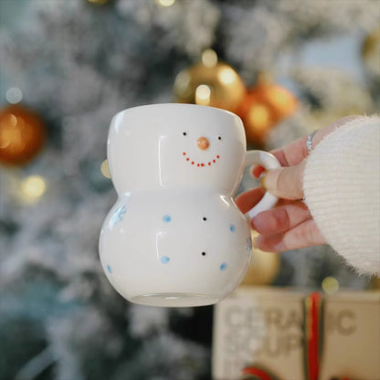 Christmas Gift Adorable Snowman Ceramic Mug