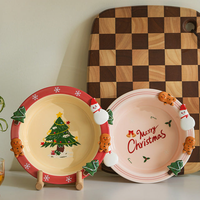 Christmas Gift Pretty Ceramic Plates for Breakfast