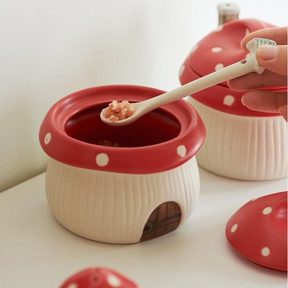 Original Mushroom Theme Ceramic Seasoning Pots - PeauleyHome