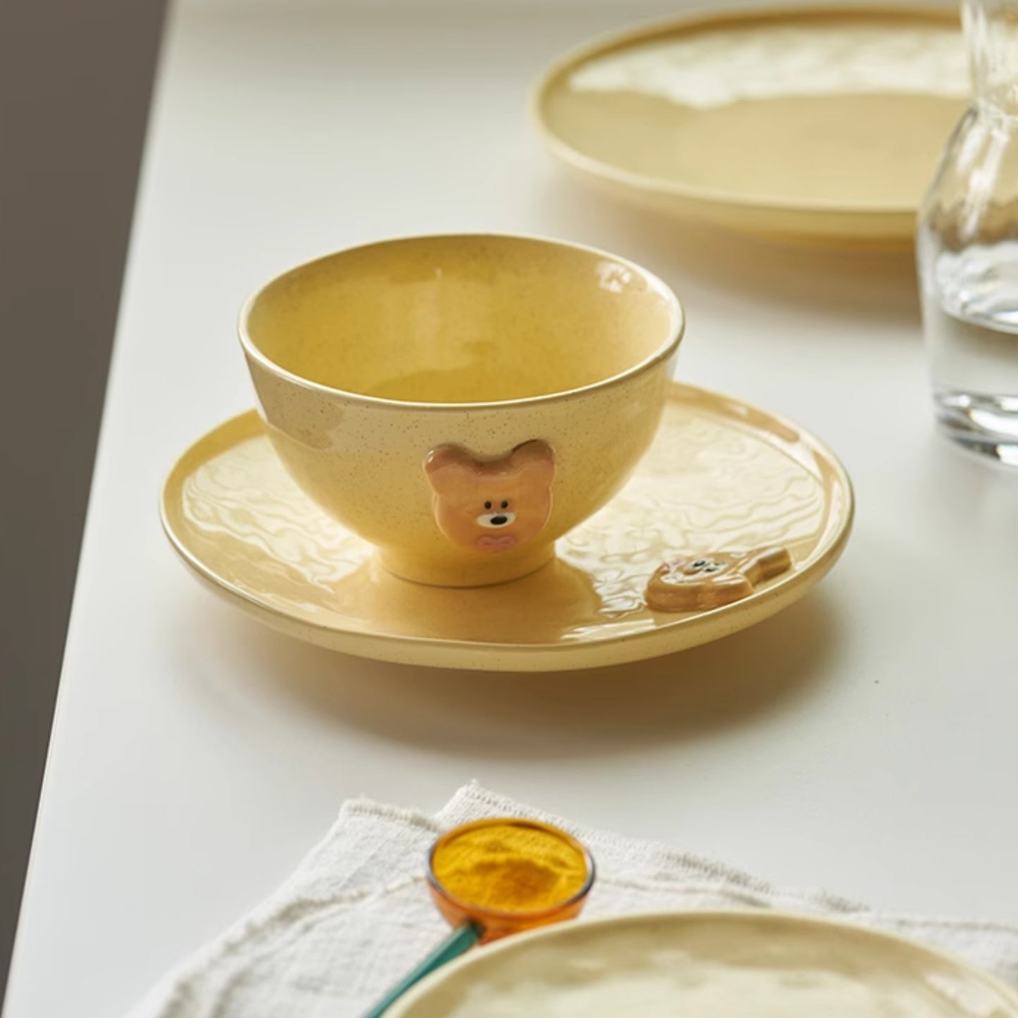 Adorable Yellow Ceramic Bowls Plates Mugs