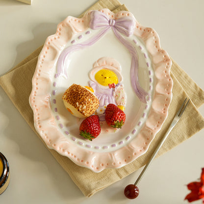 Exquisite Underglazed Ceramic Breakfast Plates
