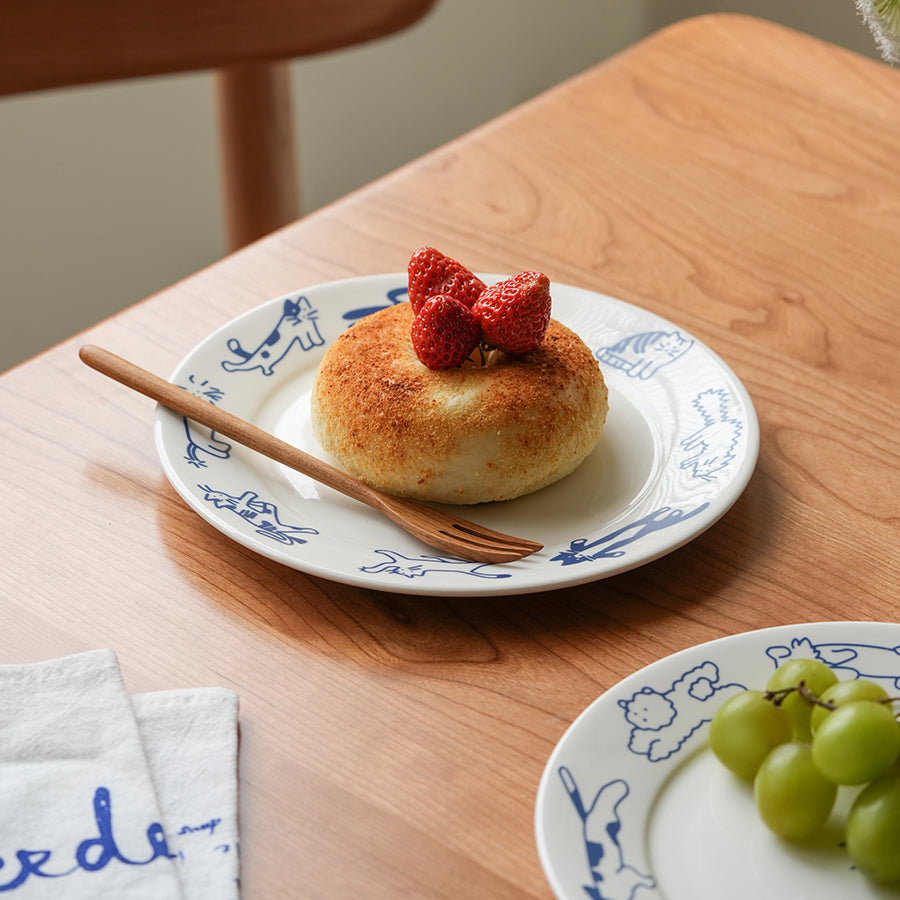 Cat / Dog-Themed Cute Ceramic Fruit Dessert Plate