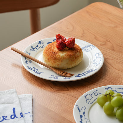 Cat / Dog-Themed Cute Ceramic Fruit Dessert Plate