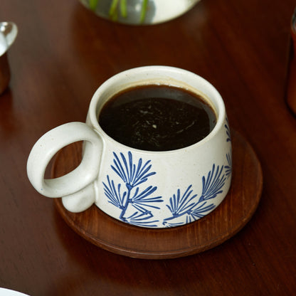 Vintage Ceramic Coffee Mug for Afternoon Tea