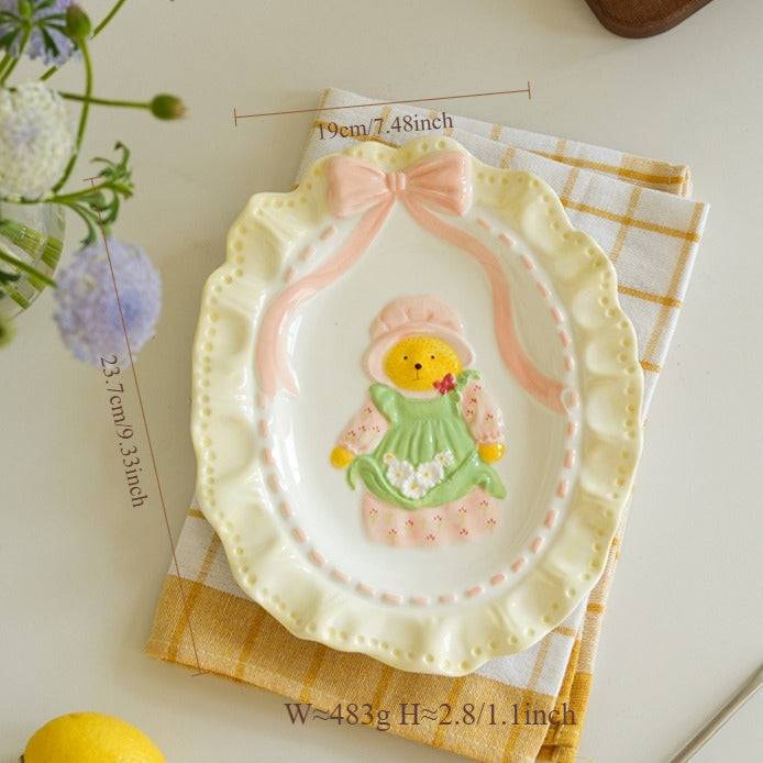 Exquisite Underglazed Ceramic Breakfast Plates