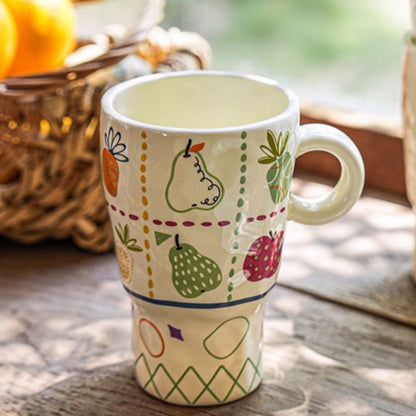 Adorable Handcrafted Ceramic Mug Vintage Coffee Cup