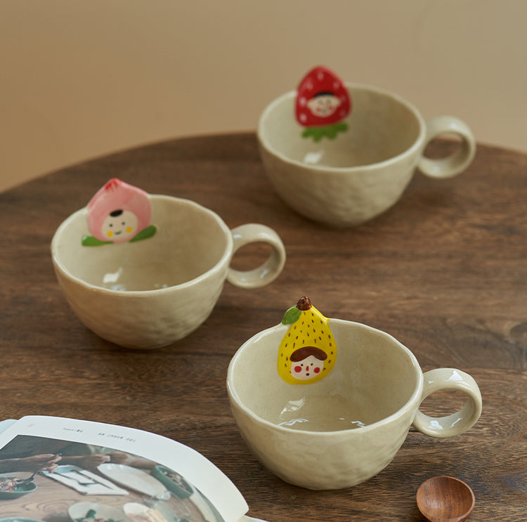 Ceramic Fruit Mug for Afternoon Tea Coffee - PeauleyHome