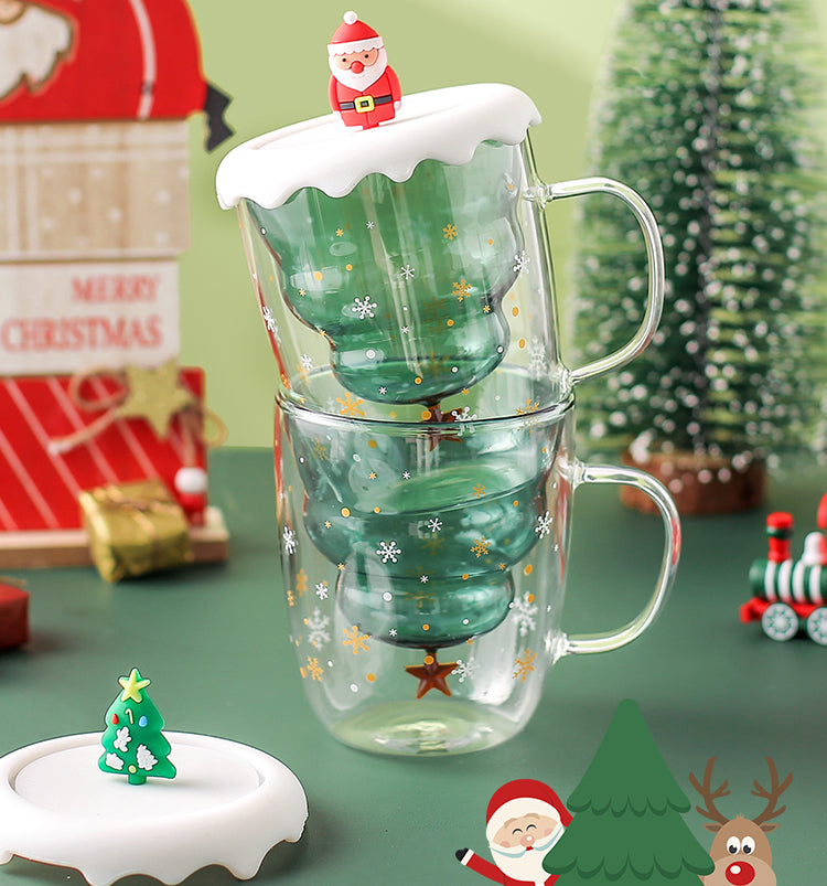 Christmas Series Original Double Walled Glass Mug