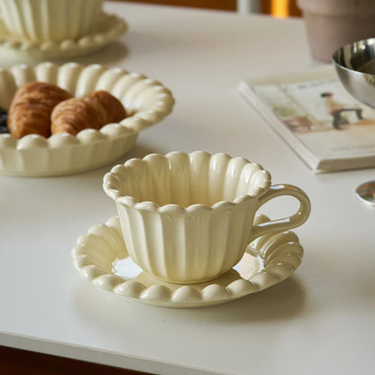 New Arrival Aesthetic Beige Ceramic Bowls Plates Mug