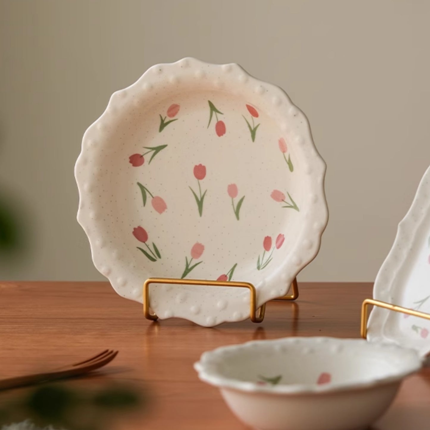 Beautiful Floral Ceramic Plates Bowls