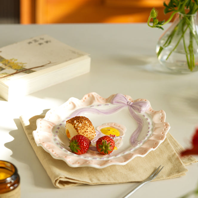 Exquisite Underglazed Ceramic Breakfast Plates