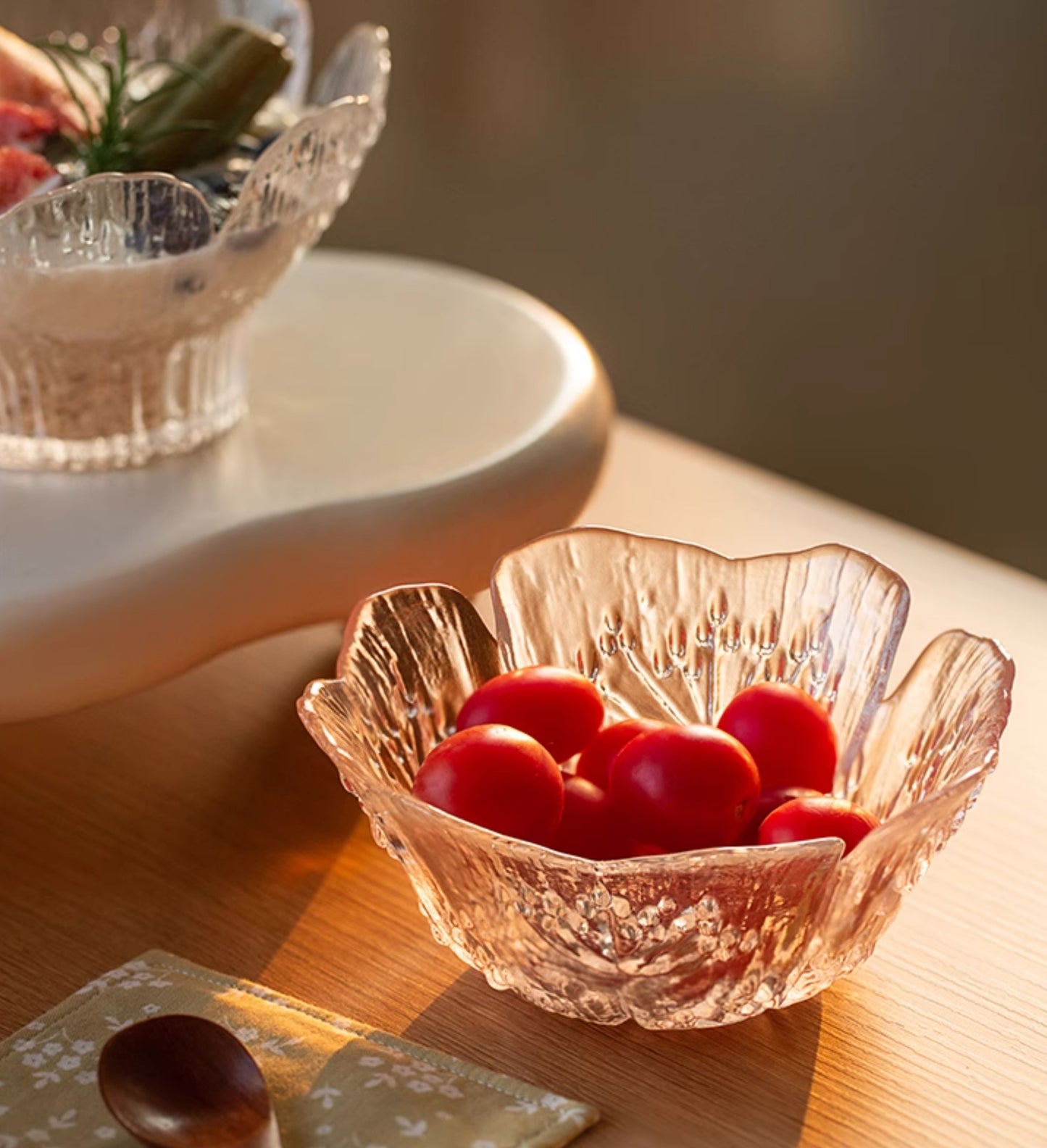 Original Embossed Glass Bowls for Salad Fruits - PeauleyHome