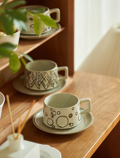 Vintage Ceramic Coffee Mugs for Home and Office - PeauleyHome