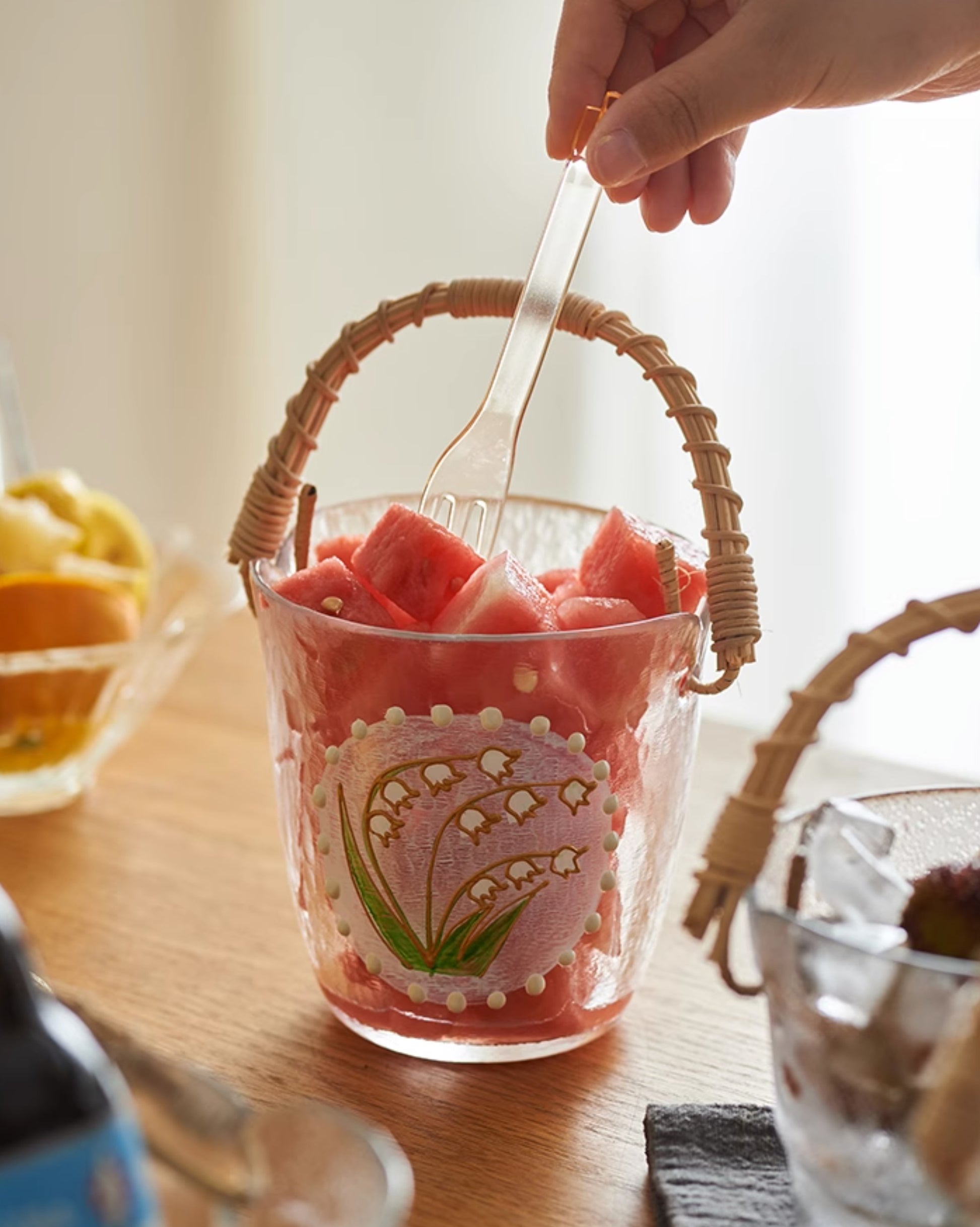 Floral Fruit Basket Ice Beer Bucket for Home Outdoor - PeauleyHome