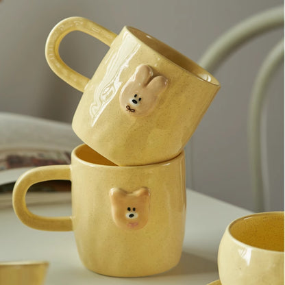 Adorable Yellow Ceramic Bowls Plates Mugs