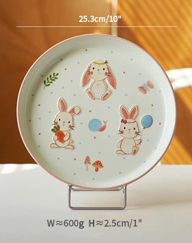 New Arrival Pretty Bunny Ceramic Bowls Plates Mugs Set - PeauleyHome