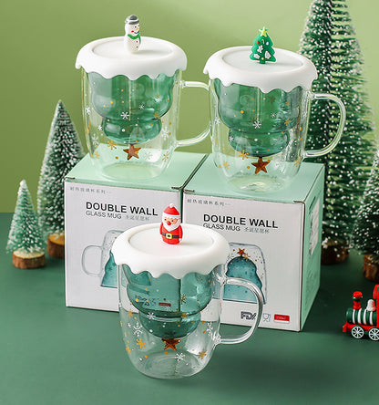 Christmas Series Original Double Walled Glass Mug