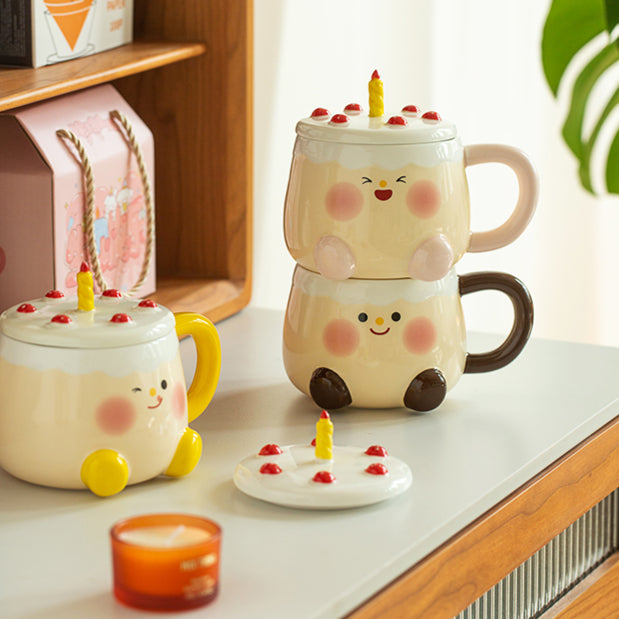 Cute Original Ceramic Mugs with Lids