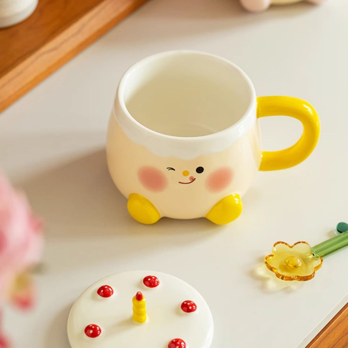 Cute Original Ceramic Mugs with Lids