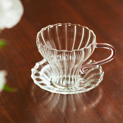 Vintage Glass Cup for Tea or Coffee Set