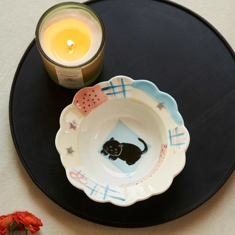 Cute Underglazed Ceramic Plates for Dessert