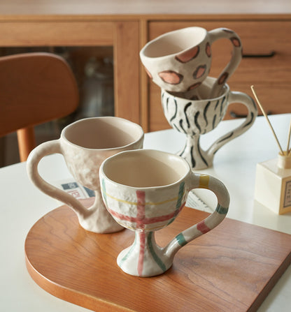 Handmade Ceramic Goblets Coffee Mugs - PeauleyHome