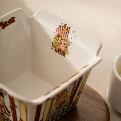 Cute and Delicate High-Temperature Resistant Popcorn Bowl