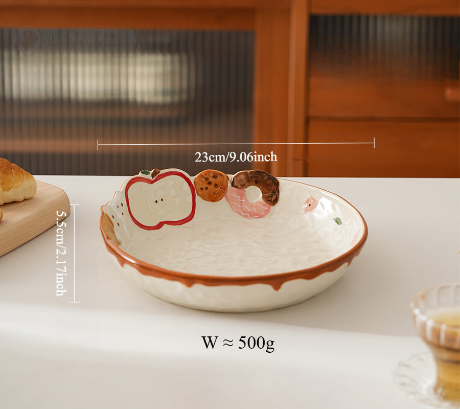 2025 New Arrival Adorable Underglazed Noodle Bowl Plate Set