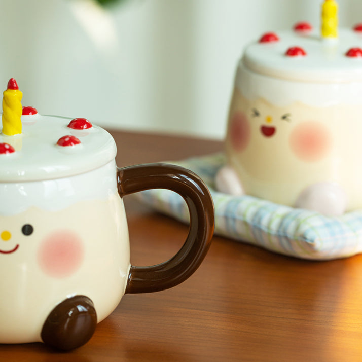 Cute Original Ceramic Mugs with Lids