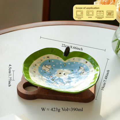 Adorable Underglazed Handpainted Ceramic Bowls Plates