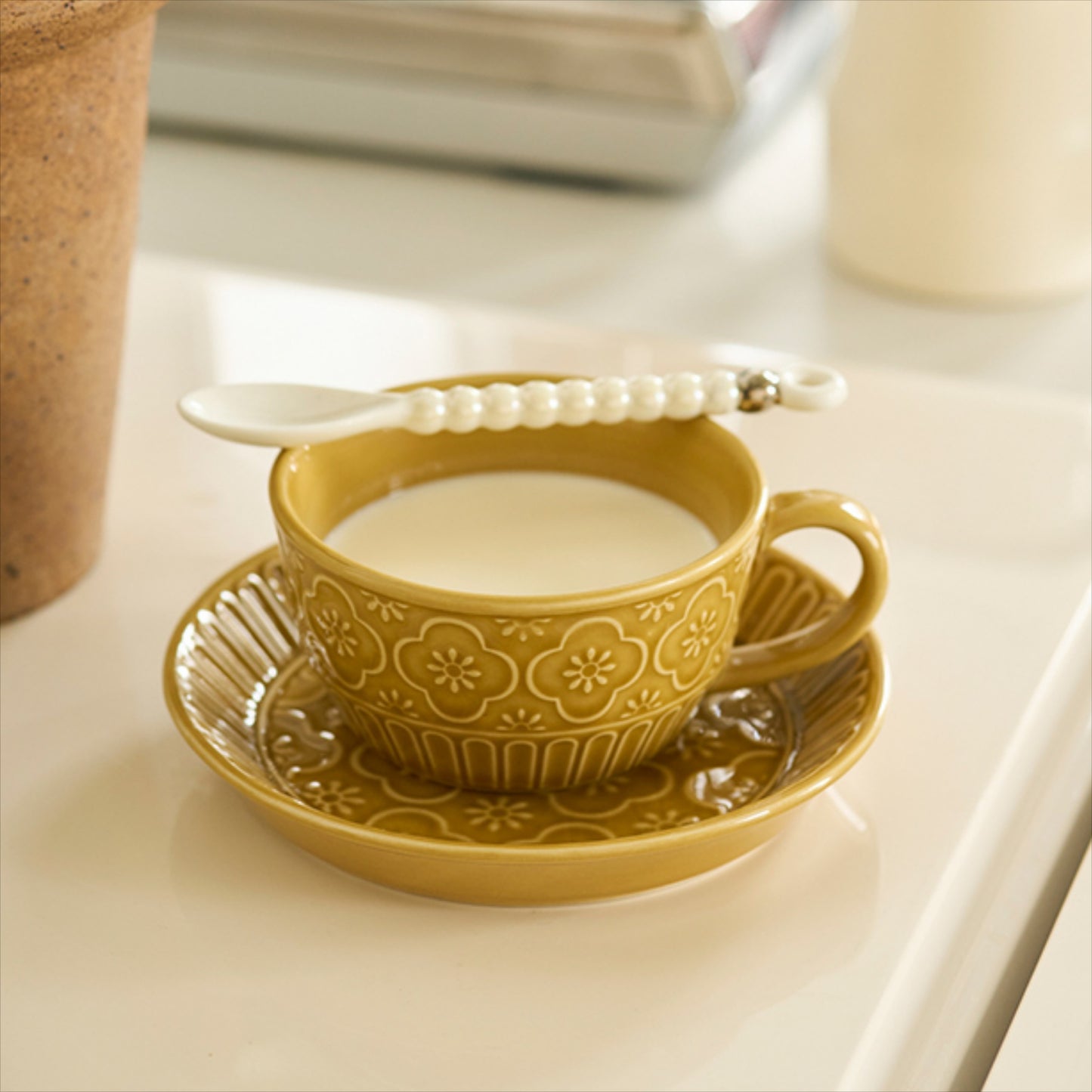 Vintage Ceramic Mug and Saucer for Afternoon Tea