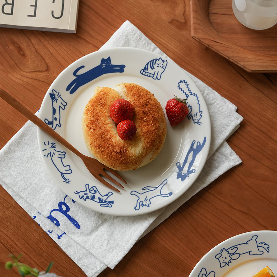 Cat / Dog-Themed Cute Ceramic Fruit Dessert Plate