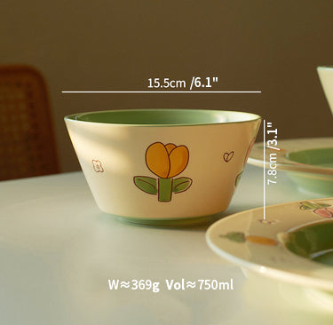 New Arrival Cute Floral Ceramic Bowls Plates - PeauleyHome