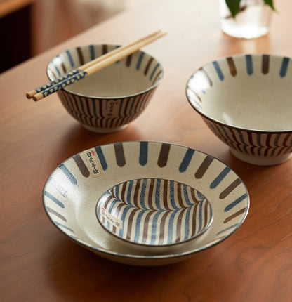 Japanese Style Gift Package Ceramic Bowl Plate Set - PeauleyHome