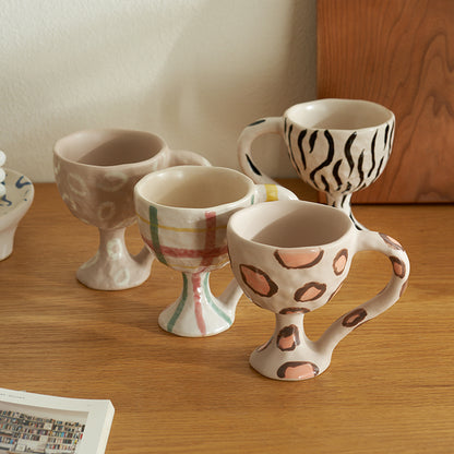 Handmade Ceramic Goblets Coffee Mugs - PeauleyHome