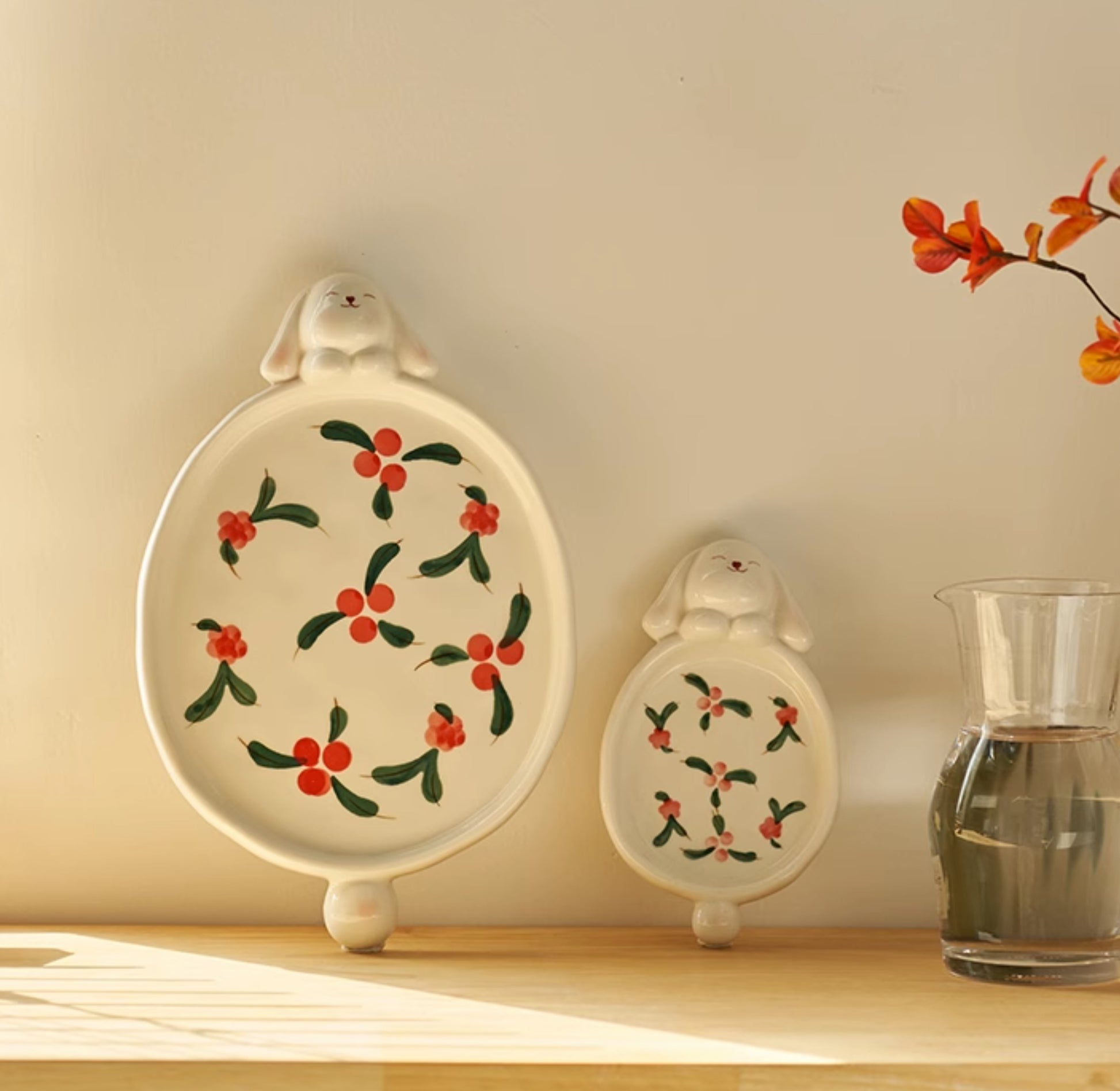 Original Cartoon Bunny Ceramic Plates Tablewares - PeauleyHome