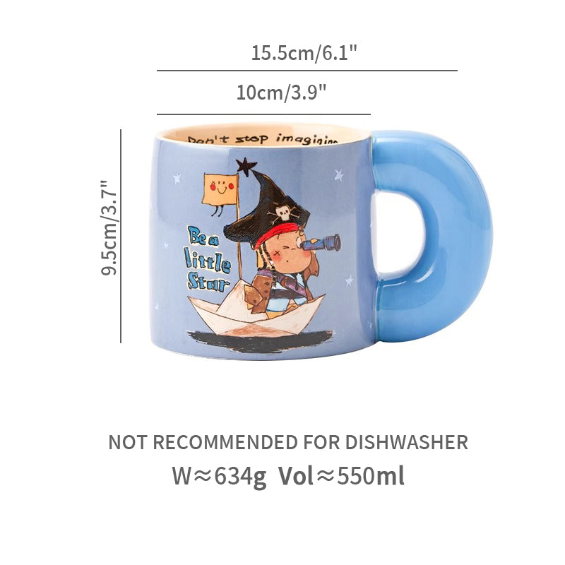 Designer Edition Twinkle Adorable Ceramic Mugs with Large Capacity