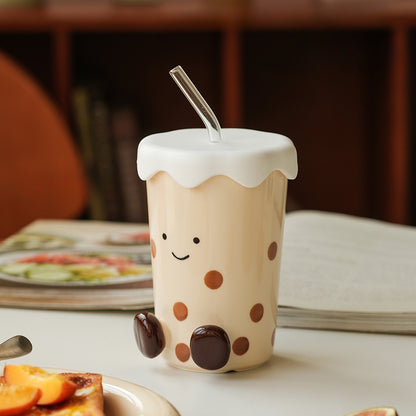 Cute Underglazed Ceramic Cup Bowl Plate