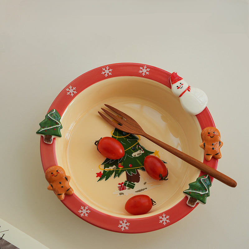 Christmas Gift Pretty Ceramic Plates for Breakfast