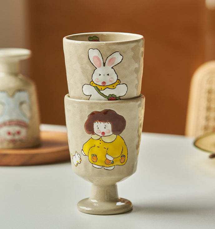 Cute Cartoon Animal Ceramic Mugs Goblets - PeauleyHome