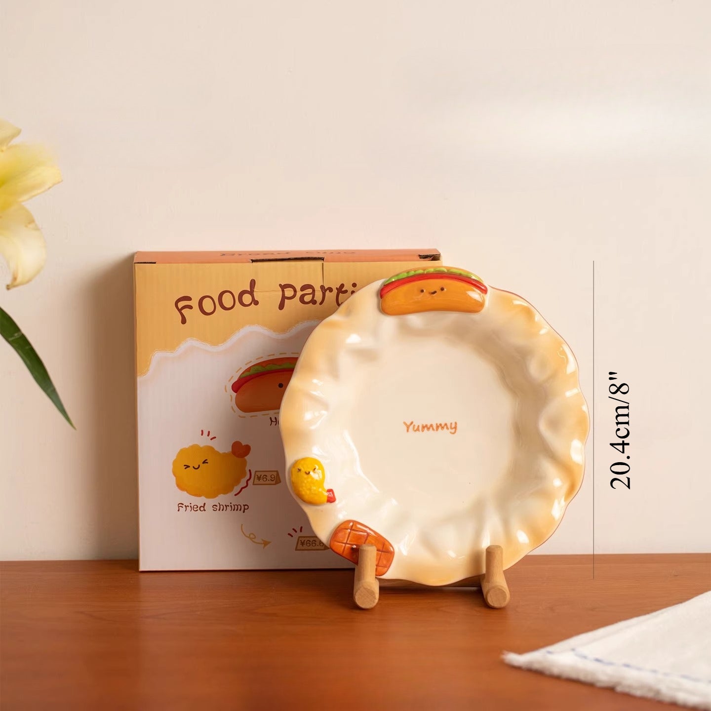 Adorable Ceramic Underglazed Breakfast Plates