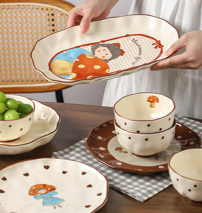 Original Adorable Ceramic Plates Bowls Set - PeauleyHome