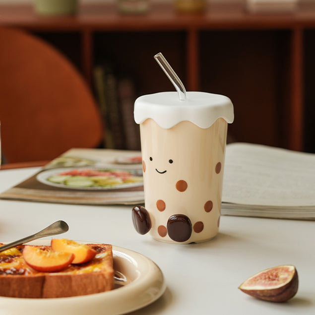 Cute Underglazed Ceramic Cup Bowl Plate