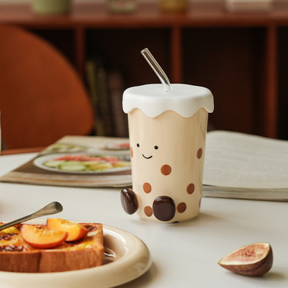 Cute Underglazed Ceramic Cup Bowl Plate